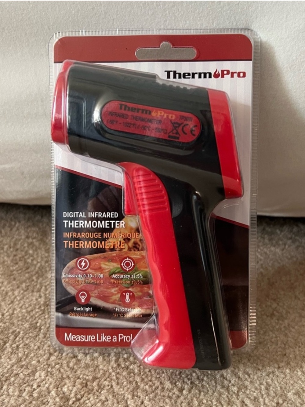 Red and Black Digital Infrared Thermometer